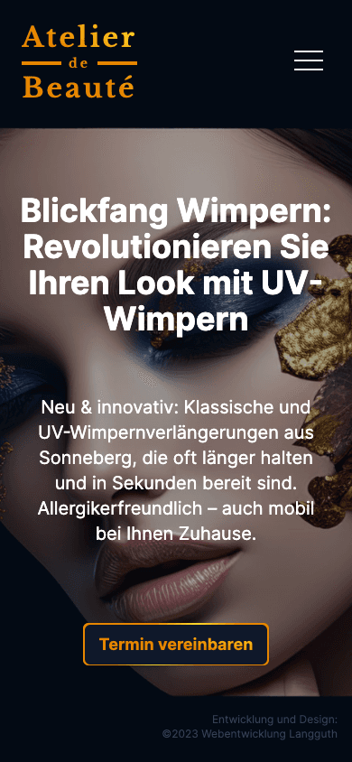 Bild der Website Atelier de Beauté Sonneberg